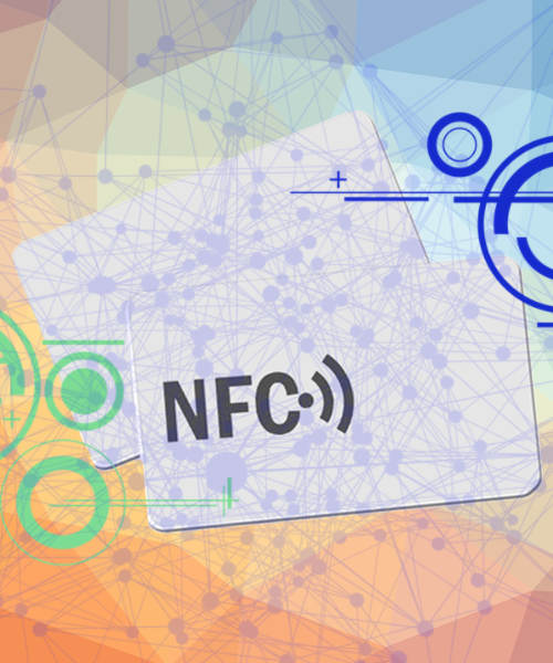 NFC Technology used in Business smart card symbol